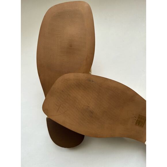 NWOB Anthropologie Leather Thong Flip Flops Size 6.5 - Picture 5 of 7